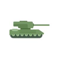 Green military tank firing weapon while moving forward vector