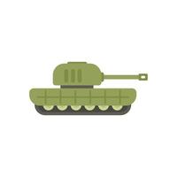 Green military tank pointing its cannon right side view vector