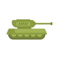 Heavy military tank pointing its cannon side view vector