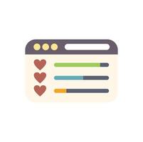 Website rating with progress bars showing customer satisfaction levels vector
