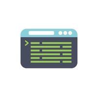 Web development programming language code website browser window icon vector