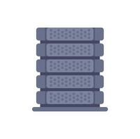 Server rack storing digital information for data center processing vector