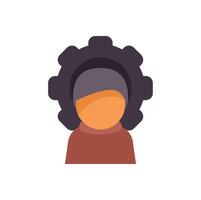 Female technician avatar showing expertise in engineering vector