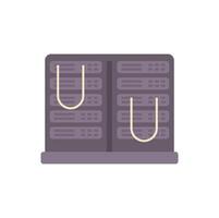 Data center server providing cloud computing services icon vector