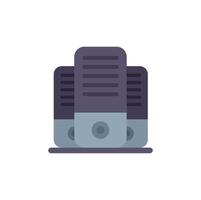 Data center server hosting big data storing information icon vector