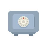 Blue safe deposit box protecting valuables with combination lock vector