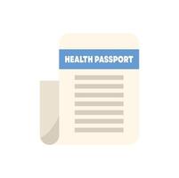 Health passport document confirming vaccination status vector