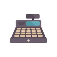 Electronic cash register showing total amount displaying cost of purchase vector