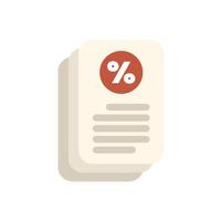 Stack of documents for interest rate, credit or loan agreement vector