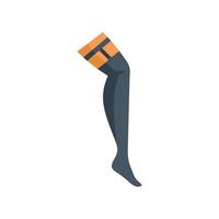 Black stocking with garter belt for fashion design project vector