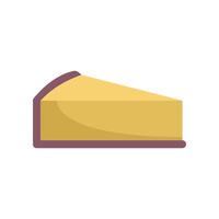 Slice of delicious pie with golden crust baking illustration vector