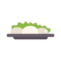 Plate of food being served with garnish illustration vector