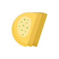 Slices of yellow jackfruit showing seeds illustration vector