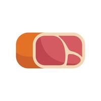 Piece of meat with fat layer is lying and waiting to be cooked vector