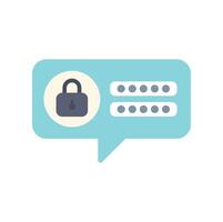 Speech bubble showing password security concept vector