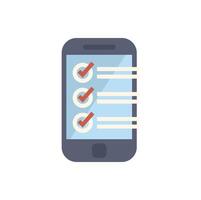 Smartphone displaying checklist for task management and productivity vector