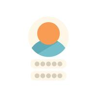 User profile login with password secure access illustration vector