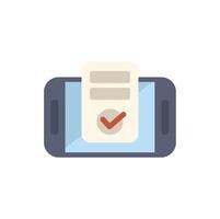 Smartphone displaying completed checklist icon indicating mobile task management vector