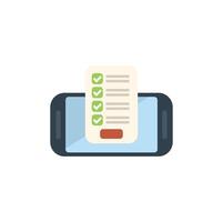 Smartphone displaying checklist for approving document vector