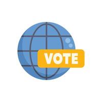 Voting online system for global election day event vector