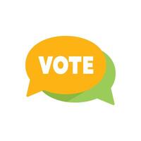 Vote reminder speech bubble announcing election day vector