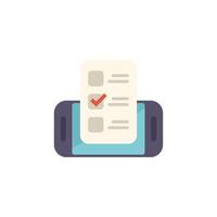 Smartphone displaying online survey for customer feedback vector