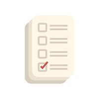 Clipboard with checklist and red check mark showing completion of business tasks vector