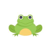 Cartoon frog is sitting with a smile on its face vector