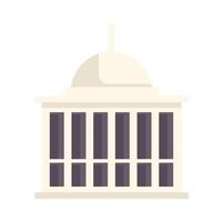 White government building with columns and big dome symbol of democracy vector