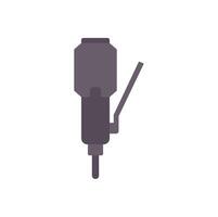 Jackhammer with handle pointing upwards illustration vector
