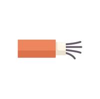 Electric cable connecting showing copper wires connection vector