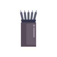 Pencils standing in a cup on white background vector