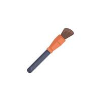 Makeup brush pointing up right on white background vector