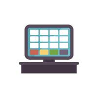 Modern pos terminal displaying product selection interface vector
