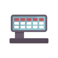 Modern cash register displaying sale information on counter vector