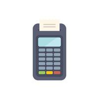 Pos terminal printing receipt using nfc technology for payment vector