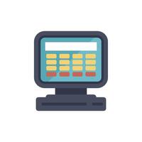 Point of sale terminal showing blank screen for payment transaction vector