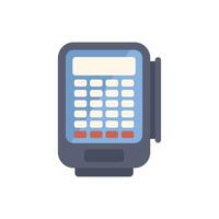 Pos terminal processing credit card payment illustration vector