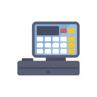 Electronic point of sale terminal displaying blank screen vector