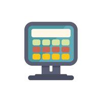 Calculator displaying calculating computing finance accounting concept icon vector