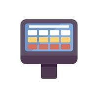 Drum machine showing colorful pads for music production vector