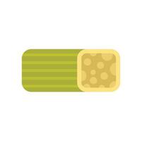 Green celery stalk showing nutritional value in flat design vector
