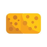 Two big pieces of swiss cheese lying next to each other vector