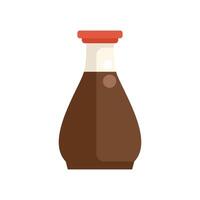 Soy sauce bottle standing on white background vector