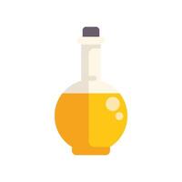 Round bottom flask containing bubbling yellow liquid vector