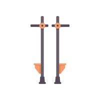 Pair of jumping stilts isolated on white background vector