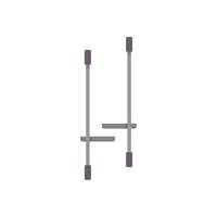 Pair of jumping stilts isolated on white background vector