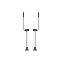 Pair of jumping stilts isolated on white background vector