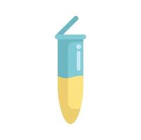Open eppendorf tube containing liquid sample for scientific experiment vector