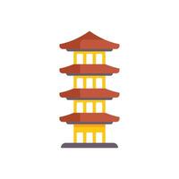 Traditional japanese pagoda tower standing tall with multiple tiers vector